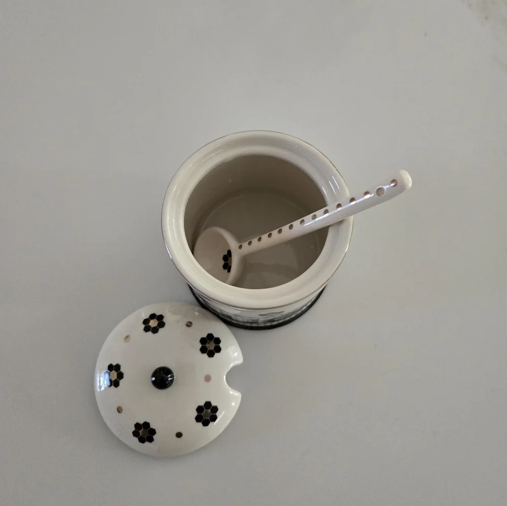 NEW Anthropologie Bistro Tile Sugar Bowl